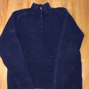 Versace Sport Half ZIP Blue Sweater